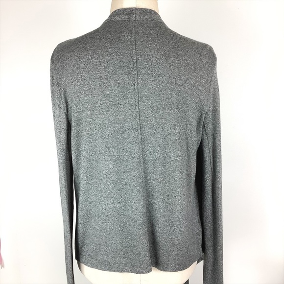 Lou & Grey Womens Gray Waterfall Drape Open Jumper Cardigan Sweater Wrap Sz Med - Picture 2 of 9